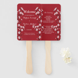 Cherry Blossom Trouwprogramma Handwaaier
