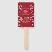Cherry Blossom Trouwprogramma Handwaaier (Achterkant)