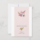 Cherry Blossom Trouwreceptie Tafel Escort Kaart (Voorkant)