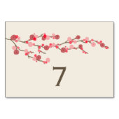 Cherry Blossom Trouwtafel Nummer Kaart (Achterkant)