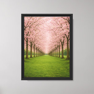 Cherry Blossom Tunnel ingelijst Canvas Art Print