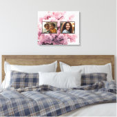 Cherry Blossom Twee Foto Uitgerekt Canvas Print (Insitu (Slaapkamer))