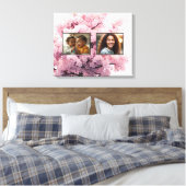 Cherry Blossom Twee Foto Uitgerekt Canvas Print (Insitu (Slaapkamer))