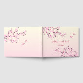 Cherry Blossom Two Butterflies | Roze Gastenboek (Volledig)