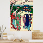 Cherry Blossom Ueno Japan 1781 Poster (Keuken)