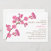 Cherry Blossom | Uitnodiging tot Baby shower (Voorkant / Achterkant)