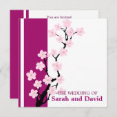 Cherry Blossom | Uitnodiging tot weddenschappen (Voorkant / Achterkant)