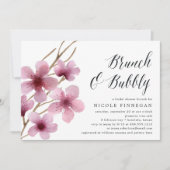 Cherry Blossom | Uitnodiging voor Brunch & Bubble (Voorkant)