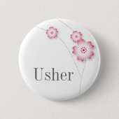 Cherry Blossom Usher Button (Voorkant)