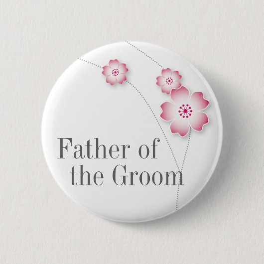 Cherry Blossom vader van de Groom Button (Voorkant)