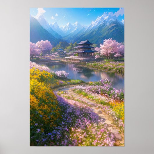 Cherry Blossom Valley Poster (Voorkant)
