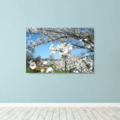 Cherry Blossom Valley Wrapped Canvas Print (Insitu (Houten vloer))