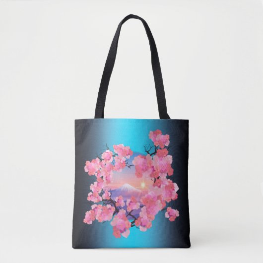 Cherry Blossom van de berg Fuji Tote Bag (Voorkant)