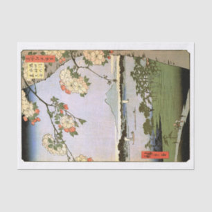 Cherry Blossom van Edo, Hiroshige Tissuepapier