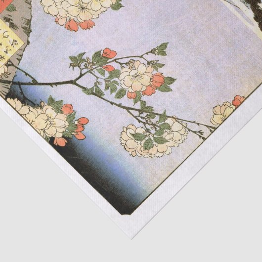 Cherry Blossom van Edo, Hiroshige Tissuepapier (Detail)