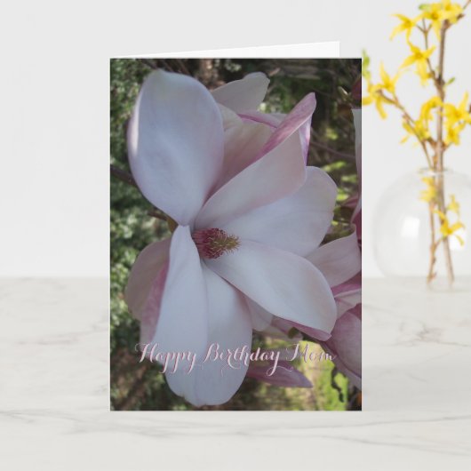 Cherry Blossom Verjaardag Kaart (Gele Bloem)