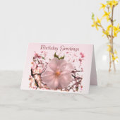 Cherry Blossom Verjaardag Kaart (Gele Bloem)