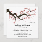 Cherry Blossom verjaarfeestje Kaart (Voorkant / Achterkant)