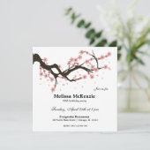 Cherry Blossom verjaarfeestje Kaart (Staand voorkant)