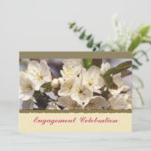 Cherry Blossom Verloving Invitation Kaart (Staand voorkant)