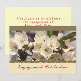 Cherry Blossom Verloving Invitation Kaart