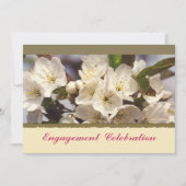 Cherry Blossom Verloving Invitation Kaart (Voorkant)