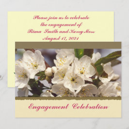 Cherry Blossom Verloving Invitation Kaart