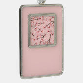 Cherry Blossom Verzilverd Omlijst Ornament (Rechts)