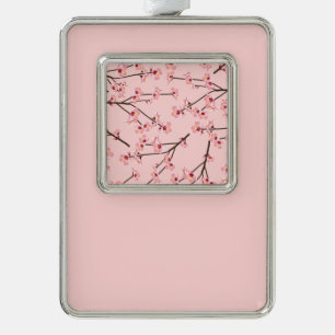Cherry Blossom Verzilverd Omlijst Ornament