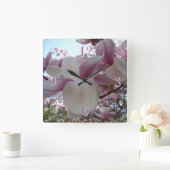 Cherry Blossom Vierkante Klok (Huis)