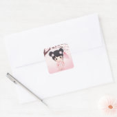 Cherry Blossom Vierkante Sticker (Envelop)