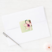 Cherry Blossom Vierkante Sticker (Envelop)