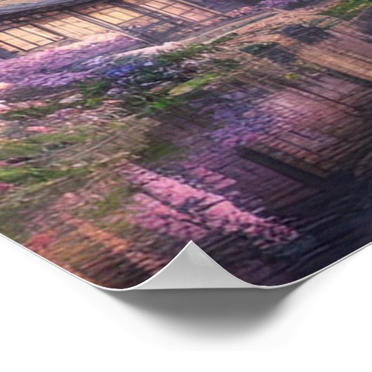 Cherry Blossom Village Retreat Poster (Hoek)