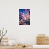 Cherry Blossom Village Retreat Poster (Keuken)