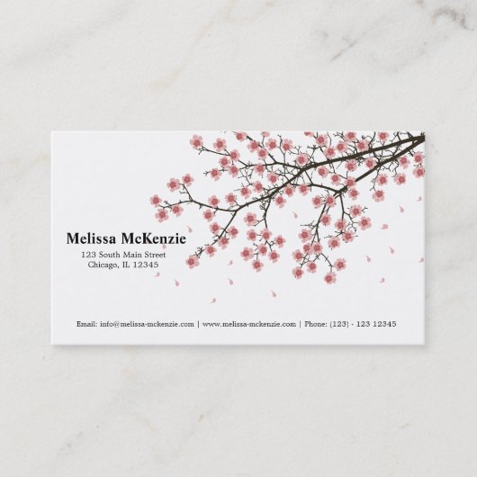 Cherry Blossom Visitekaartje (Voorkant)