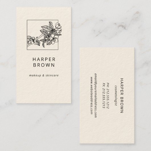 Cherry blossom visitekaartje (Voorkant / Achterkant)