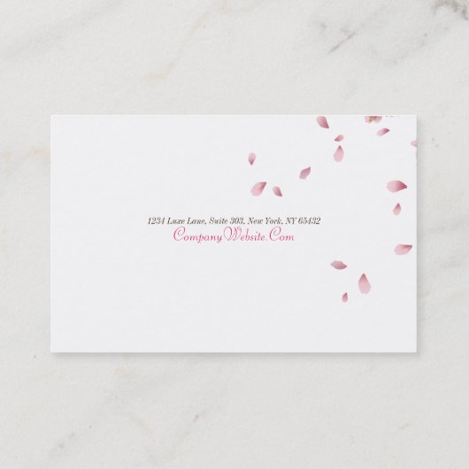 Cherry Blossom Visitekaartje (Achterkant)