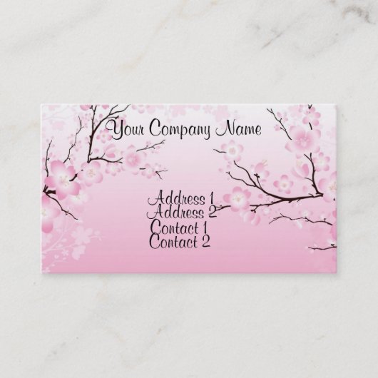 Cherry Blossom Visitekaartje (Voorkant)