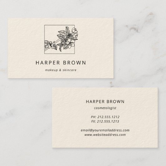 Cherry blossom visitekaartje (Voorkant / Achterkant)