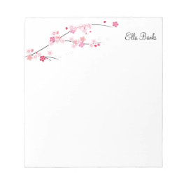 Cherry Blossom Voeg je eigen naam toe Elegant Cust Notitieblok