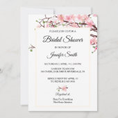 Cherry Blossom Vrijgezellenfeest Pink Beige Kaart (Voorkant)