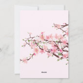 Cherry Blossom Vrijgezellenfeest Pink Pink Kaart (Achterkant)
