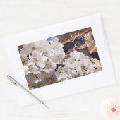 Cherry Blossom. Vrolijk Pasen. Rechthoekige Sticker (Envelop)