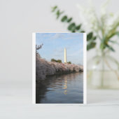 Cherry Blossom Washington monument Briefkaart (Staand voorkant)