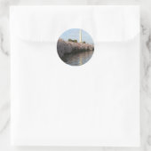 Cherry Blossom Washington monument Ronde Sticker (Tas)