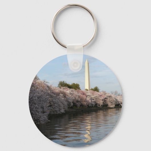Cherry Blossom Washington monument Sleutelhanger (Voorkant)