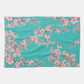 Cherry Blossom Watercolor Kitchen Towels Theedoek (Horizontaal)