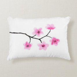 Cherry Blossom Waterverf Accent Kussen