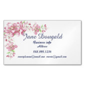 Cherry Blossom Waterverf Art Custom Magnetisch Visitekaartje (Voorkant)