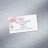 Cherry Blossom Waterverf Art Custom Magnetisch Visitekaartje (Voorbeeld)